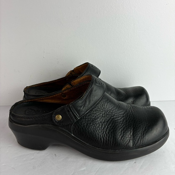 Ariat Black Leather Wedges Mules - Picture 2 of 7